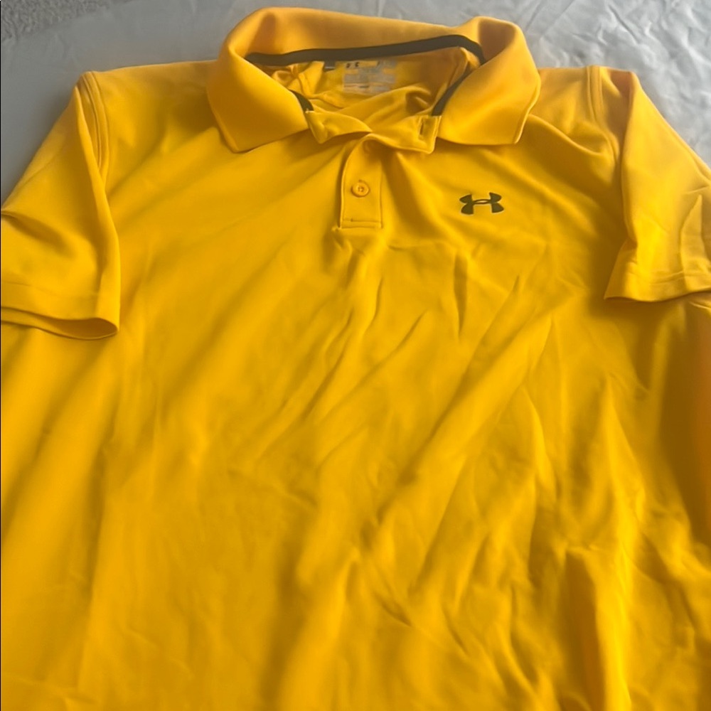 Under Armour Yellow Polo Shirt Vibrant Athletic Style